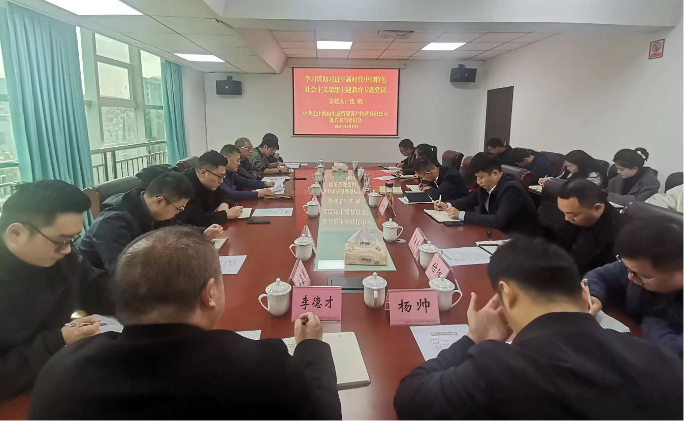 集團(tuán)公司黨委副書記、總經(jīng)理沈鵬到巴中兩山公司講授主題教育專題黨課